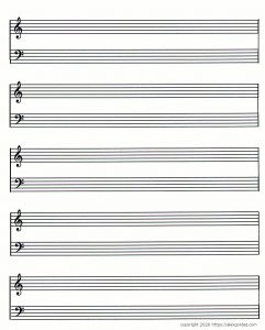 Alex Gordez Guitarist | Blank Printable Treble And Bass Clef Sheet ...