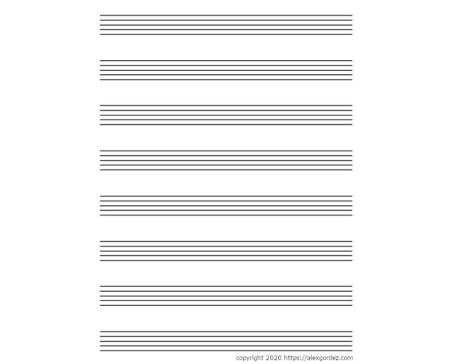 Alex Gordez Guitarist | Blank Printable Sheet Music
